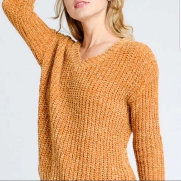 Ultra Soft Mustard Sweater Fall Trend - Picture 4 of 8